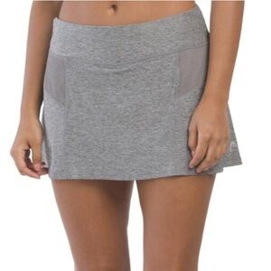 HEAD Women's Slim Fresh Mesh Skort Flint Gray Heather w/ Shorts Size M - NWT$45